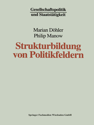 cover image of Strukturbildung von Politikfeldern